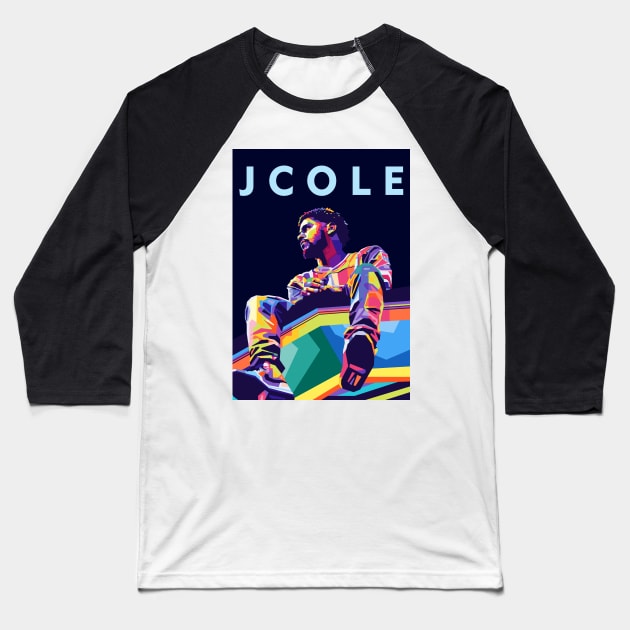 J Cole Baseball T-Shirt by Zet Art